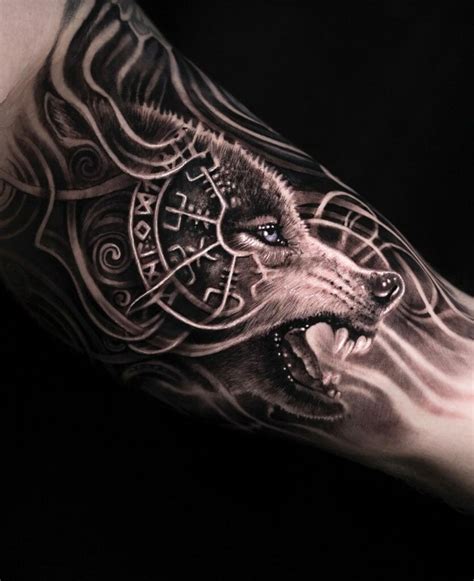 fenrir wolf tattoo|Fenrir Tattoo: Meaning, Ideas And Symbolism